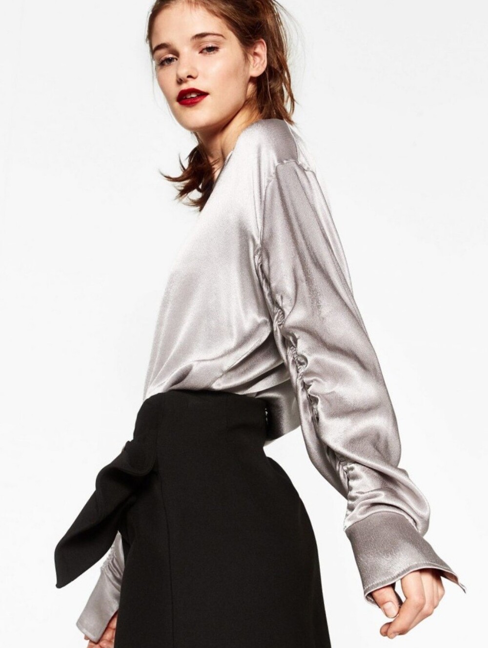 Silver Woven Top